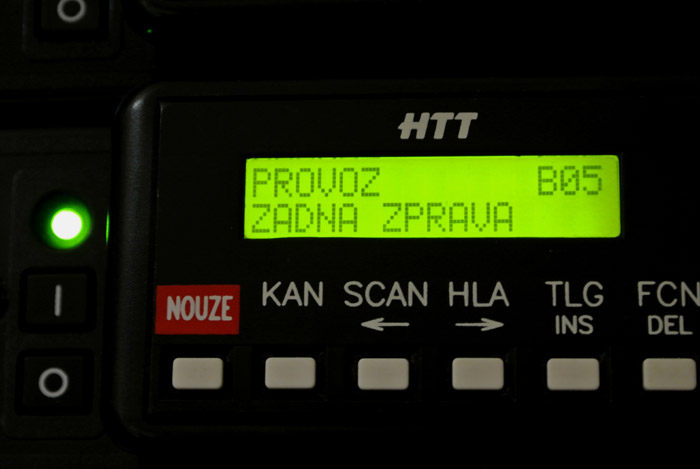 VR63P Displej radiostanice v běžném provozním režimu na kanálu číslo 5 podpásma B © Zelena vlna VR63P