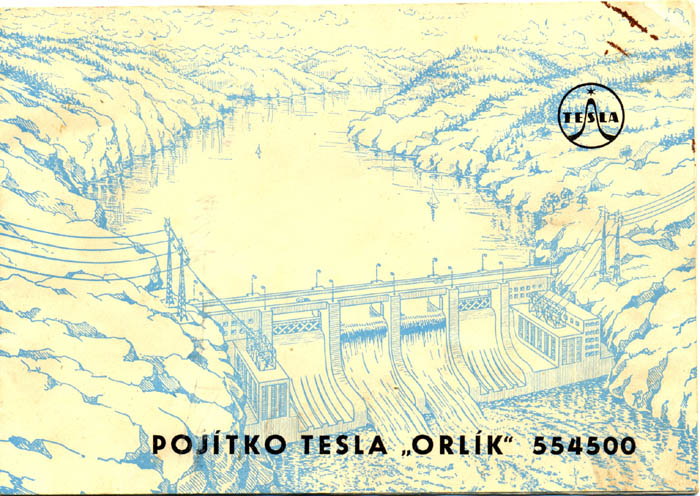 Titulní strana návodu k obsluze pojítka TESLA 554 500 "Orlík" je pěknou ukázkou tehdejšího výtvarného stylu. Radiostanice Orlík radiostanice spojení ČSLA